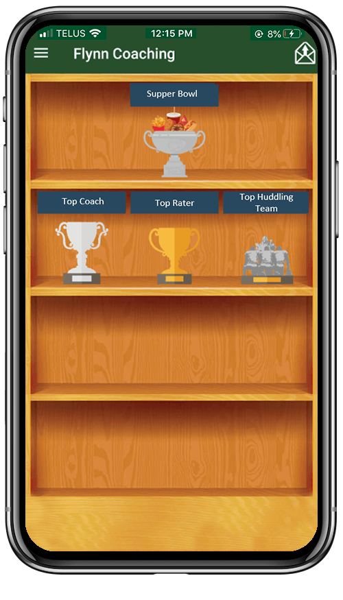 A screenshot of the Trophy section on the app