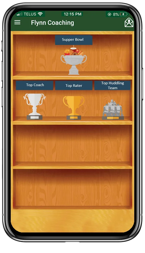 A screenshot of the Trophy section on the app